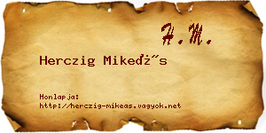 Herczig Mikeás névjegykártya
